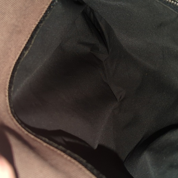 Prada Large Brown canvas/ black leather trimmed Tote Bag - Picture 13 of 16